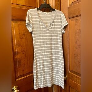 Antistar Gray & White Striped Tshirt Dress Size Juniors XS